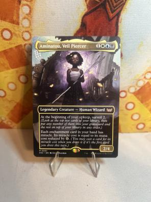 MTG Duskmourn borderless Aminatou veil piercer