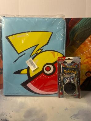 Pokémon binder and Dragonite Coin Archaludon Sealed Blister 2 Booster Packs